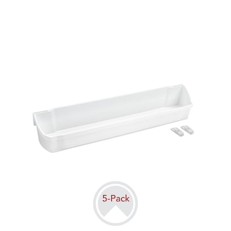 Rev-A-Shelf Polypropylene, White, 19.75 in W, 3.56 in H, 4.25 in D, 4.25 in L, White 6235-20-11-52